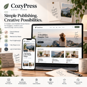 CozyPress – Multipurpose Ghost Theme for Blogs, Creators & Membership Sites