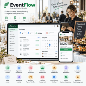 EventFlow – Event Booking, Scheduling & Catering Management Software