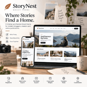StoryNest – Minimal Responsive Ghost Theme for Blogs & Online Journals